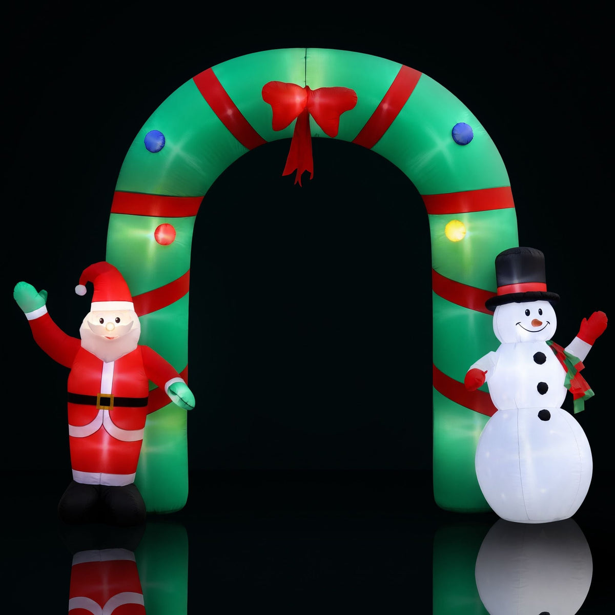 Jingle Jollys Christmas Inflatable Archwary 2.8M Illuminated Decorations - SportZone.co.nz