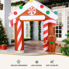 Jingle Jollys Christmas Inflatable Archwary Ginger 2.8M Illuminated Decorations - SportZone.co.nz