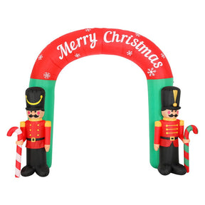 Jingle Jollys Christmas Inflatable Archwary Nutcracker 3M Illuminated Decorations - SportZone.co.nz