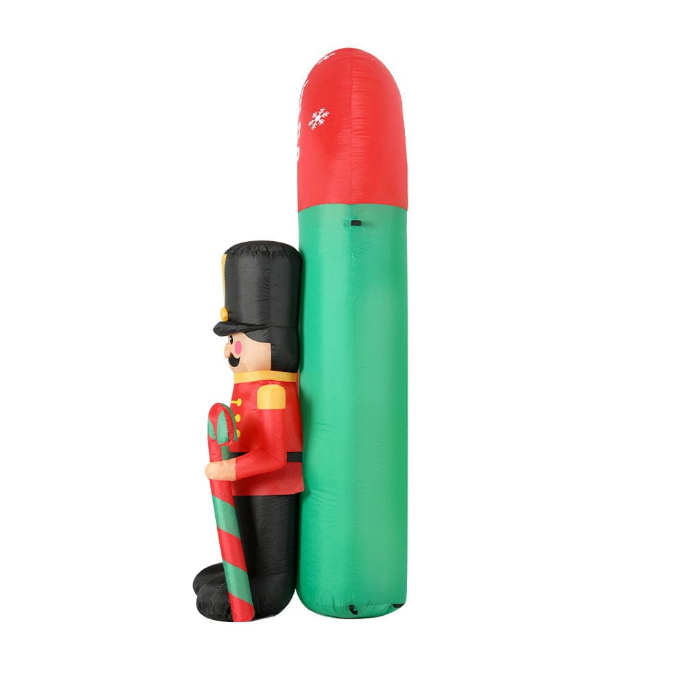 Jingle Jollys Christmas Inflatable Archwary Nutcracker 3M Illuminated Decorations - SportZone.co.nz