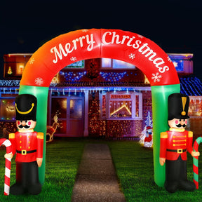 Jingle Jollys Christmas Inflatable Archwary Nutcracker 3M Illuminated Decorations - SportZone.co.nz