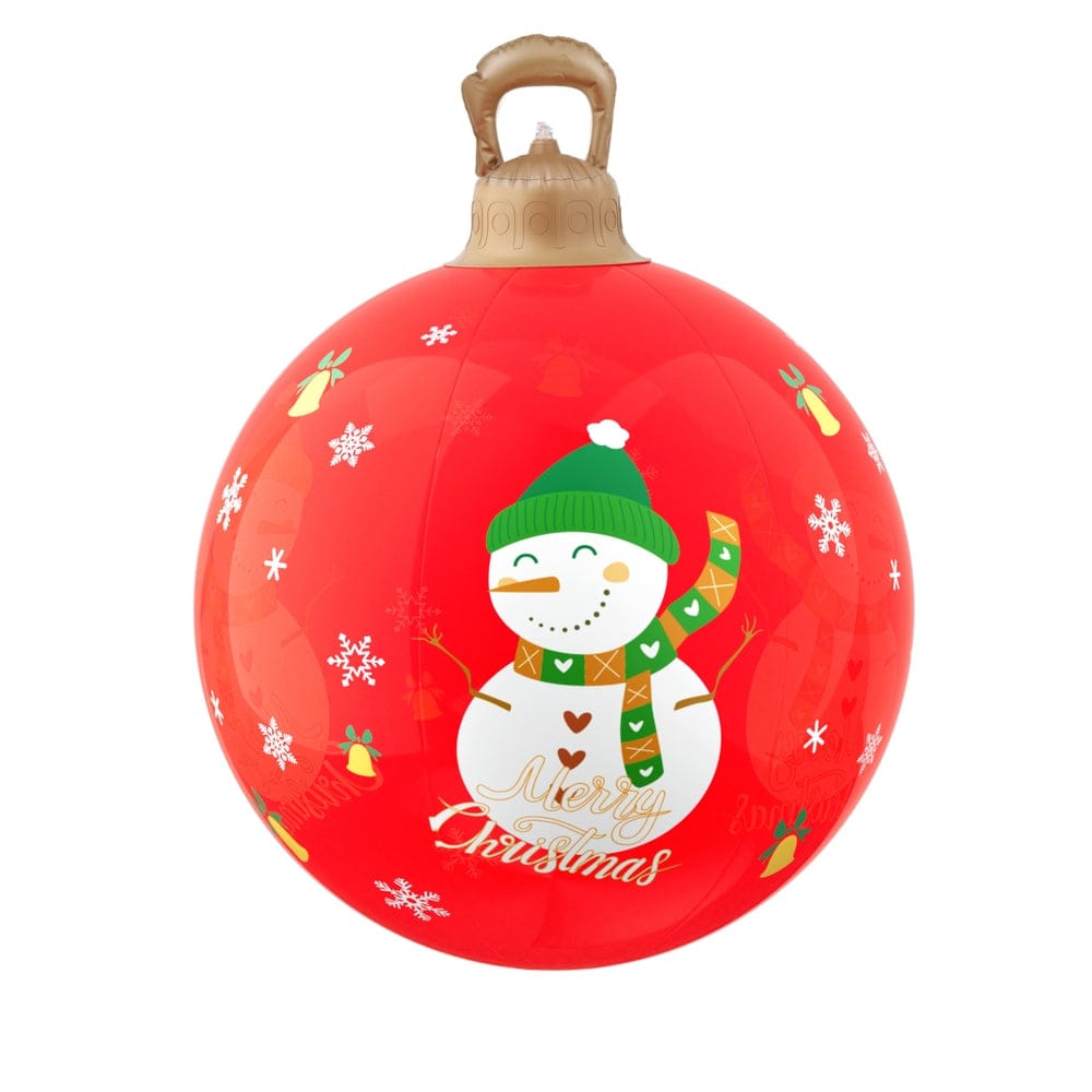 Jingle Jollys Christmas Inflatable Ball 60cm Illuminated Led Snowman Xmas Decor - SportZone.co.nz