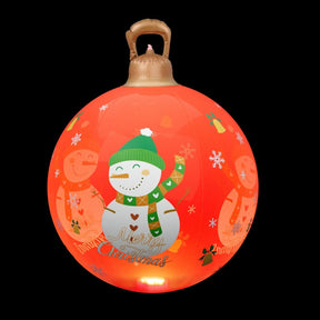 Jingle Jollys Christmas Inflatable Ball 60cm Illuminated Led Snowman Xmas Decor - SportZone.co.nz