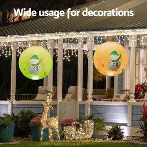 Jingle Jollys Christmas Inflatable Ball 60cm Led Illuminated Snowman Xmas Decor - SportZone.co.nz