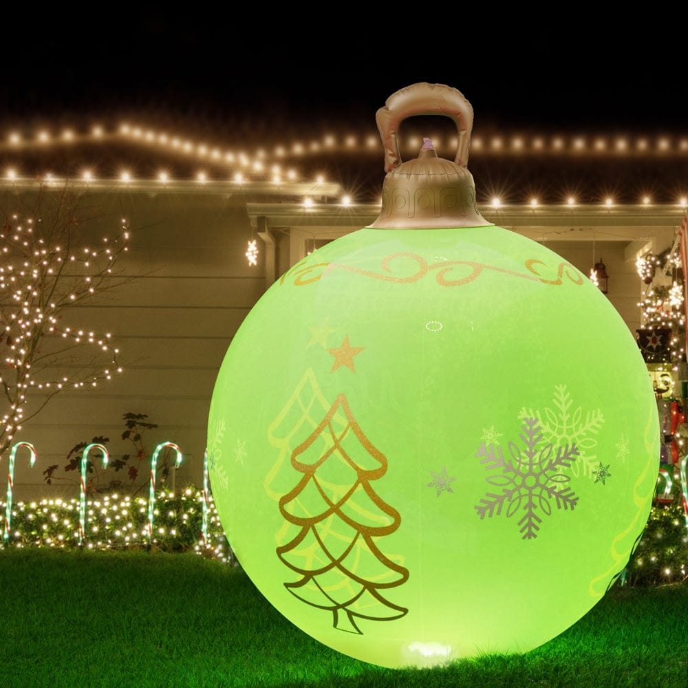 Jingle Jollys Christmas Inflatable Ball 60cm Led Illuminated Xmas Decoration - SportZone.co.nz