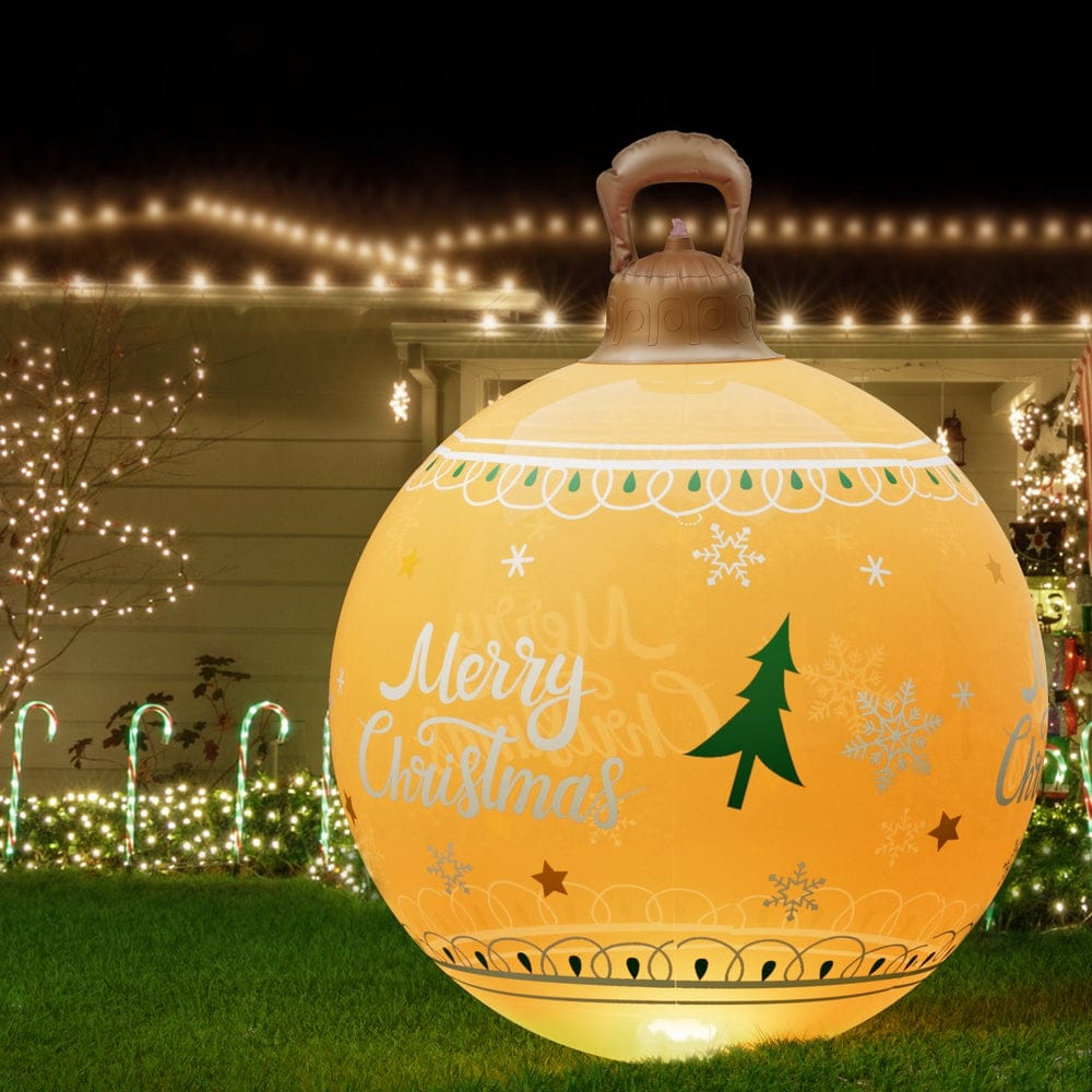 Jingle Jollys Christmas Inflatable Ball 60cm Led Illuminated Xmas Decoration - SportZone.co.nz