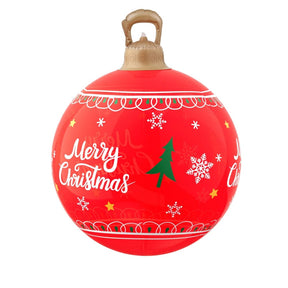 Jingle Jollys Christmas Inflatable Ball 60cm Led Illuminated Xmas Decoration Red - SportZone.co.nz
