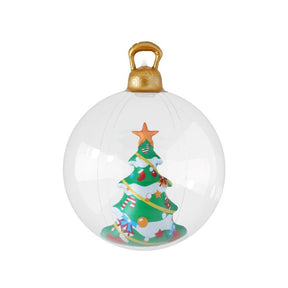 Jingle Jollys Christmas Inflatable Ball 60cm Tree Decoration Giant Bauble Clear - SportZone.co.nz