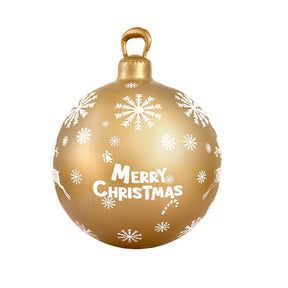 Jingle Jollys Christmas Inflatable Ball Bauble 60cm Outdoor Decoration Gold - SportZone.co.nz