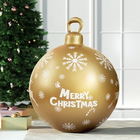 Jingle Jollys Christmas Inflatable Ball Bauble 60cm Outdoor Decoration Gold - SportZone.co.nz