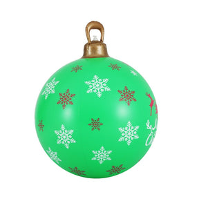 Jingle Jollys Christmas Inflatable Ball Bauble 60cm Outdoor Decoration Green - SportZone.co.nz