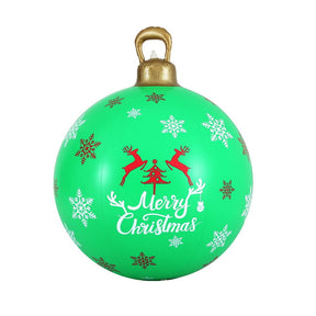 Jingle Jollys Christmas Inflatable Ball Bauble 60cm Outdoor Decoration Green - SportZone.co.nz