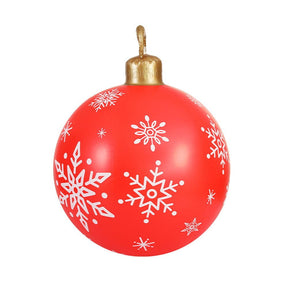 Jingle Jollys Christmas Inflatable Ball Bauble 60cm Outdoor Decoration Red - SportZone.co.nz