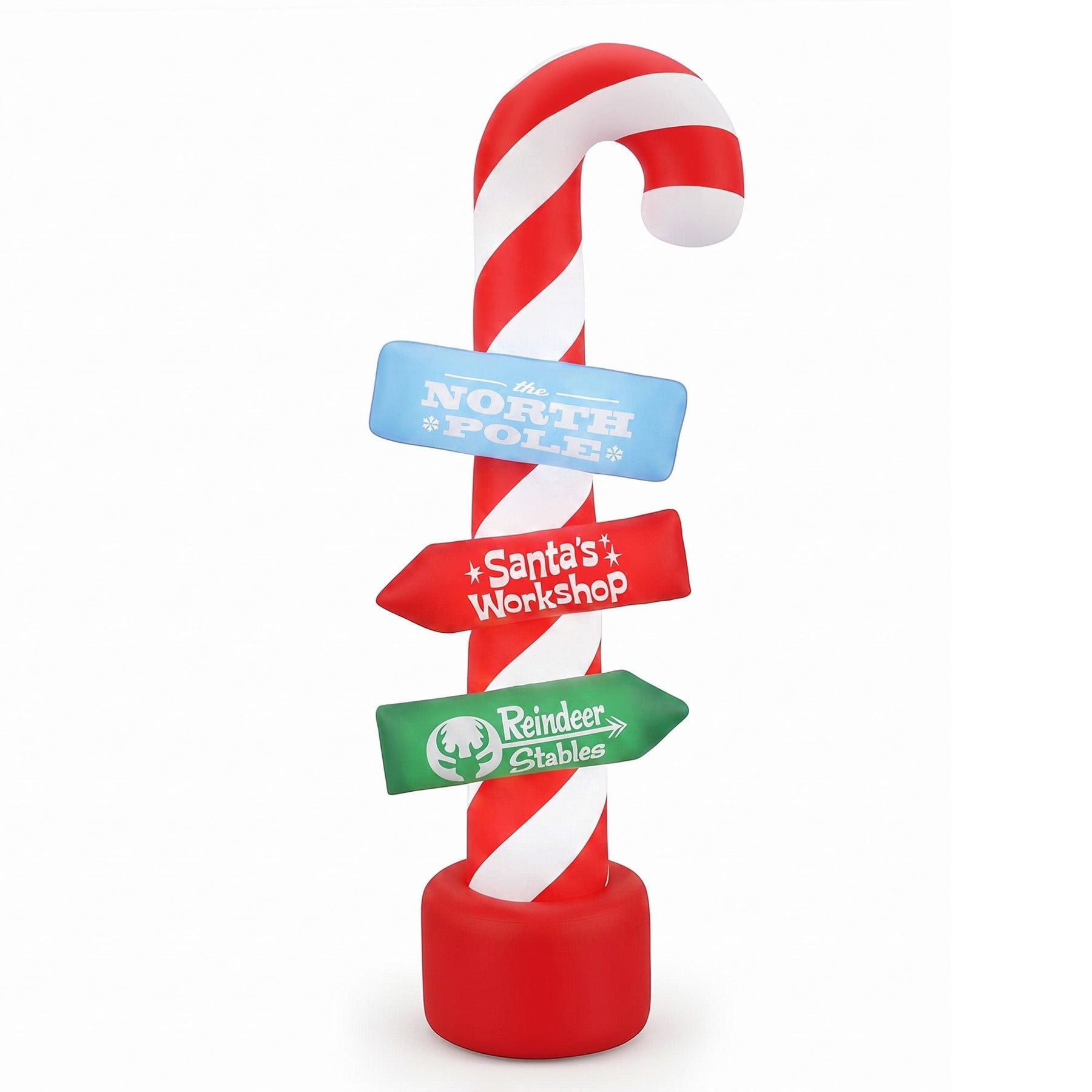 Jingle Jollys Christmas Inflatable Candy Pole 2.4M Illuminated Decorations - SportZone.co.nz