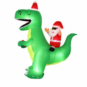 Jingle Jollys Christmas Inflatable Dinosaur 2.5M Illuminated Decorations - SportZone.co.nz
