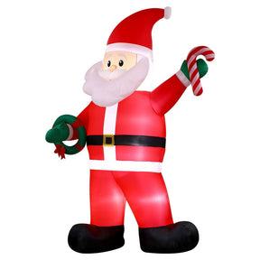 Jingle Jollys Christmas Inflatable Giant Santa 3.8M Height LED Illuminated Decorations - SportZone.co.nz