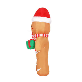 Jingle Jollys Christmas Inflatable Gingerbread Man 2.4M Illuminated Decorations - SportZone.co.nz