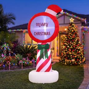 Jingle Jollys Christmas Inflatable Pole 1.8M Height LED Outdoor Decorations Illuminated - SportZone.co.nz