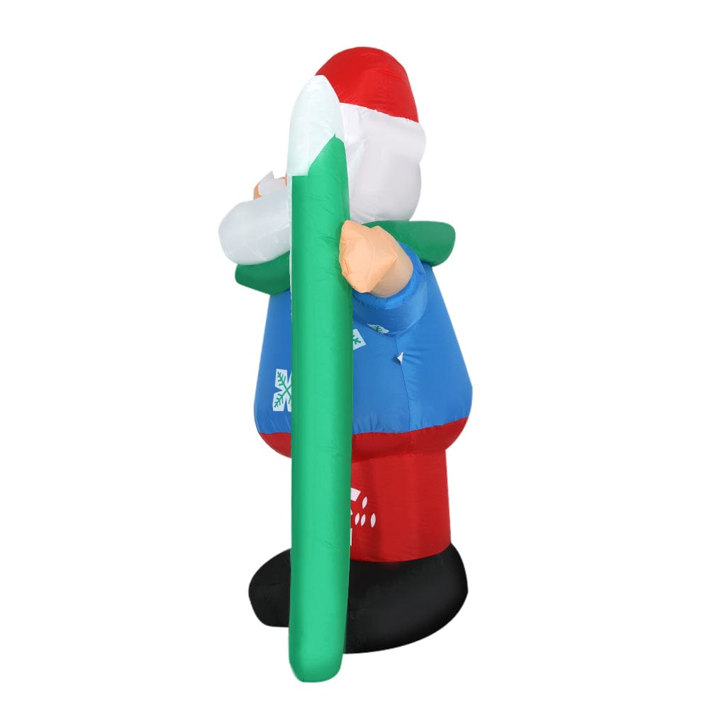 Jingle Jollys Christmas Inflatable Santa 1.6M Illuminated Decorations - SportZone.co.nz