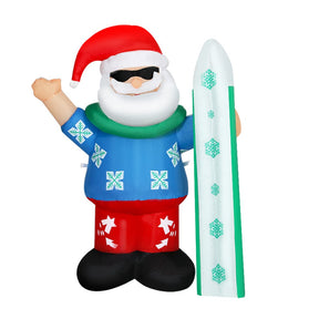 Jingle Jollys Christmas Inflatable Santa 1.6M Illuminated Decorations - SportZone.co.nz