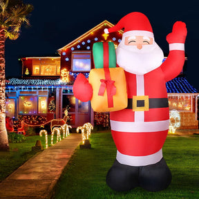 Jingle Jollys Christmas Inflatable Santa 2.4M Illuminated Decorations - SportZone.co.nz