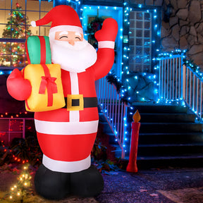 Jingle Jollys Christmas Inflatable Santa 2.4M Illuminated Decorations - SportZone.co.nz