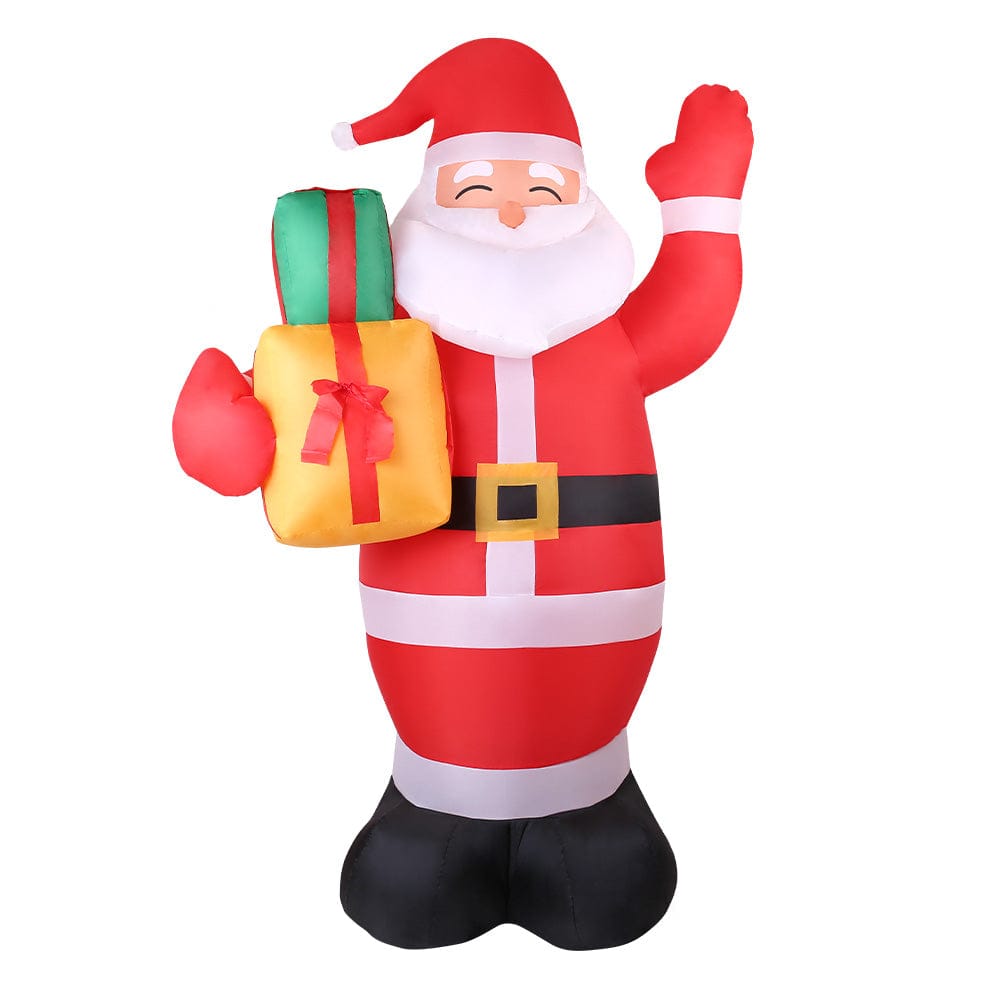 Jingle Jollys Christmas Inflatable Santa 2.4M Illuminated Decorations - SportZone.co.nz