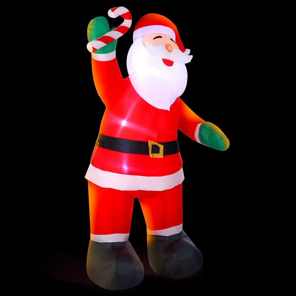 Jingle Jollys Christmas Inflatable Santa 3M Illuminated Decorations - SportZone.co.nz