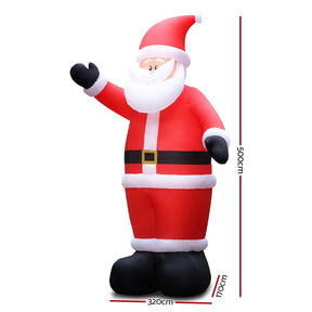 Jingle Jollys Christmas Inflatable Santa 5M Illuminated Decorations - SportZone.co.nz