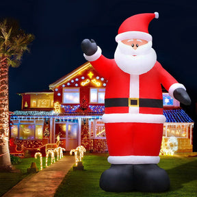 Jingle Jollys Christmas Inflatable Santa 5M Illuminated Decorations - SportZone.co.nz