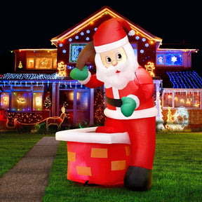 Jingle Jollys Christmas Inflatable Santa Illuminated Decorations - SportZone.co.nz