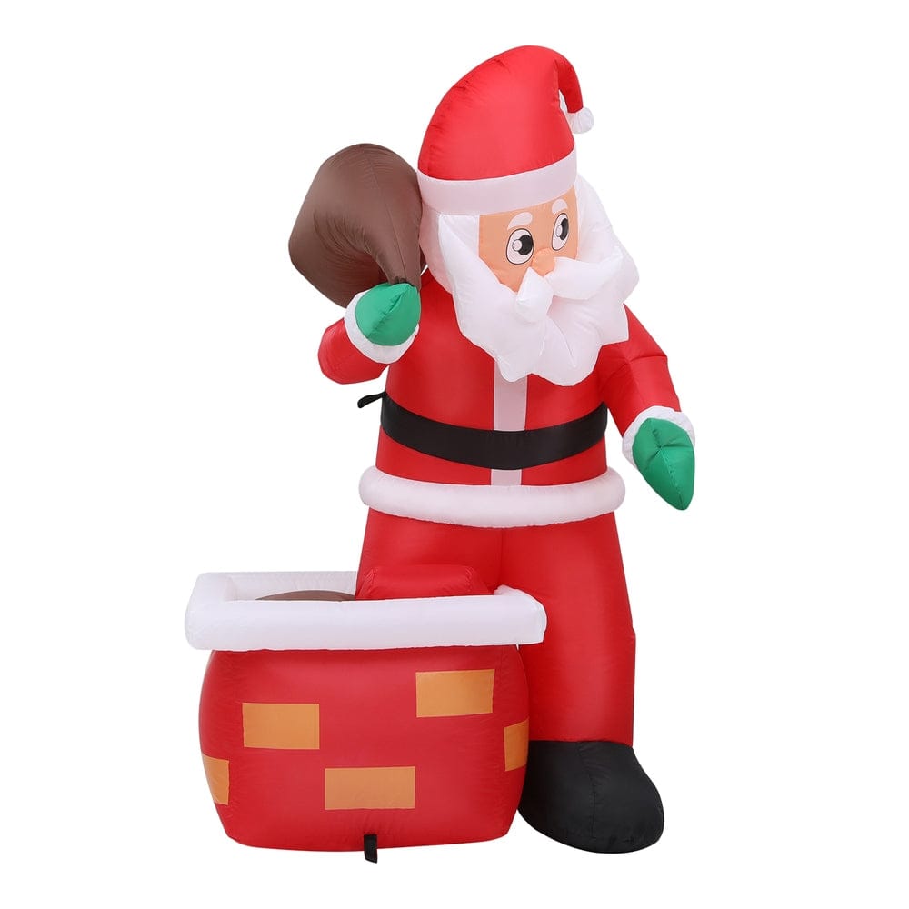 Jingle Jollys Christmas Inflatable Santa Illuminated Decorations - SportZone.co.nz