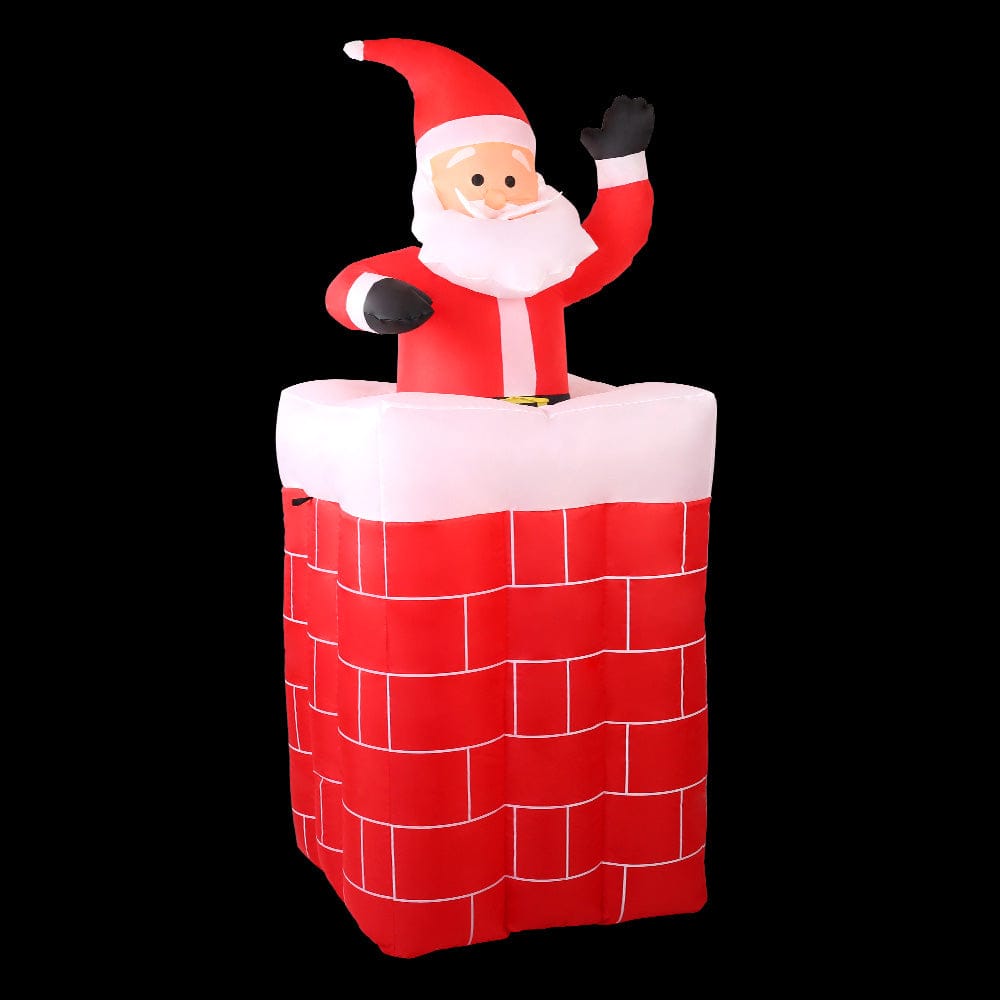 Jingle Jollys Christmas Inflatable Santa Pop Up 1.8M Illuminated Decorations - SportZone.co.nz