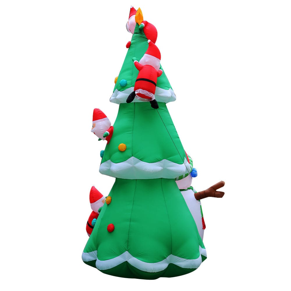 Jingle Jollys Christmas Inflatable Santa Tree 5M Illuminated Decorations - SportZone.co.nz