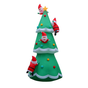 Jingle Jollys Christmas Inflatable Santa Tree 5M Illuminated Decorations - SportZone.co.nz