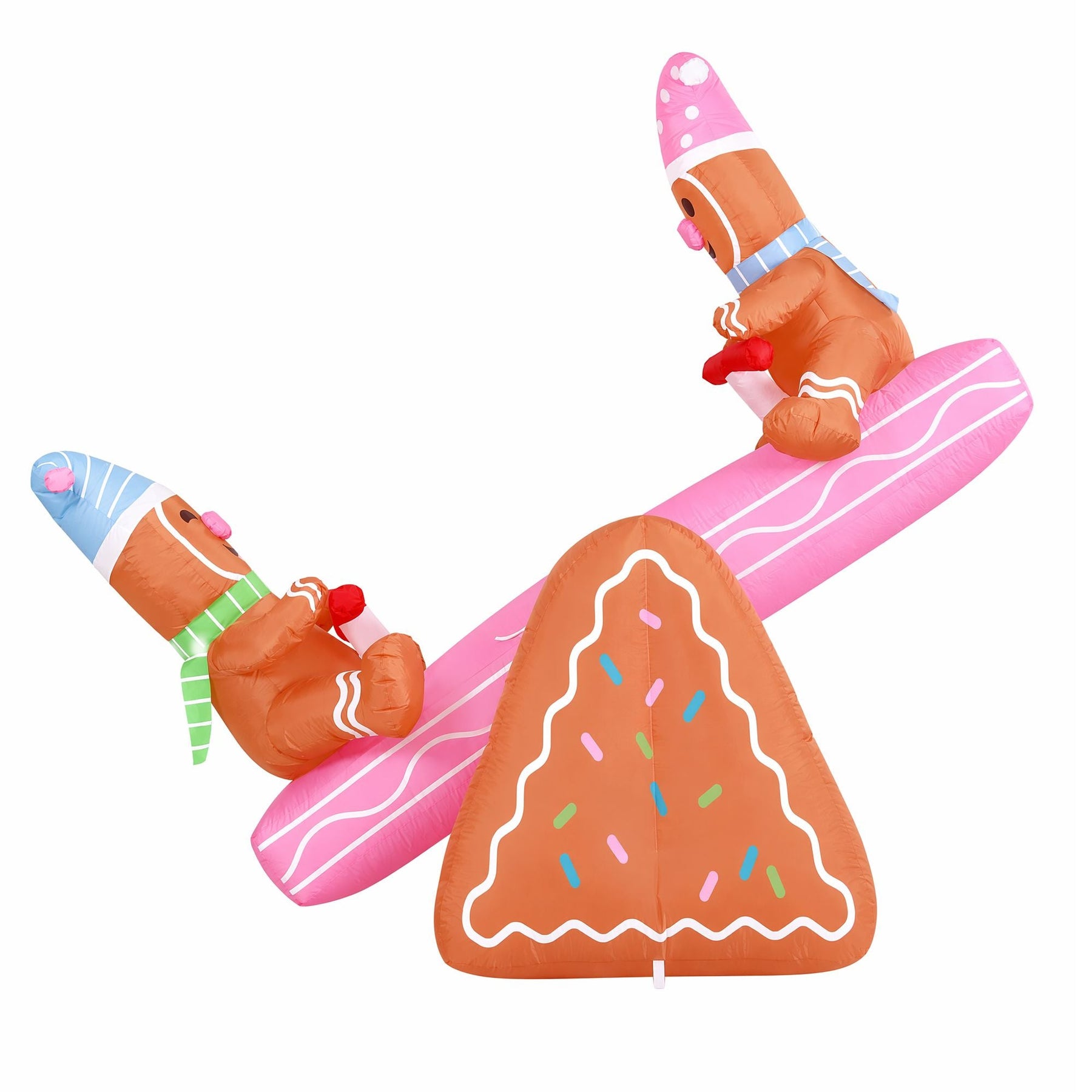 Jingle Jollys Christmas Inflatable Seesaw 1.8M Height LED Outdoor Decorations Illuminated - SportZone.co.nz
