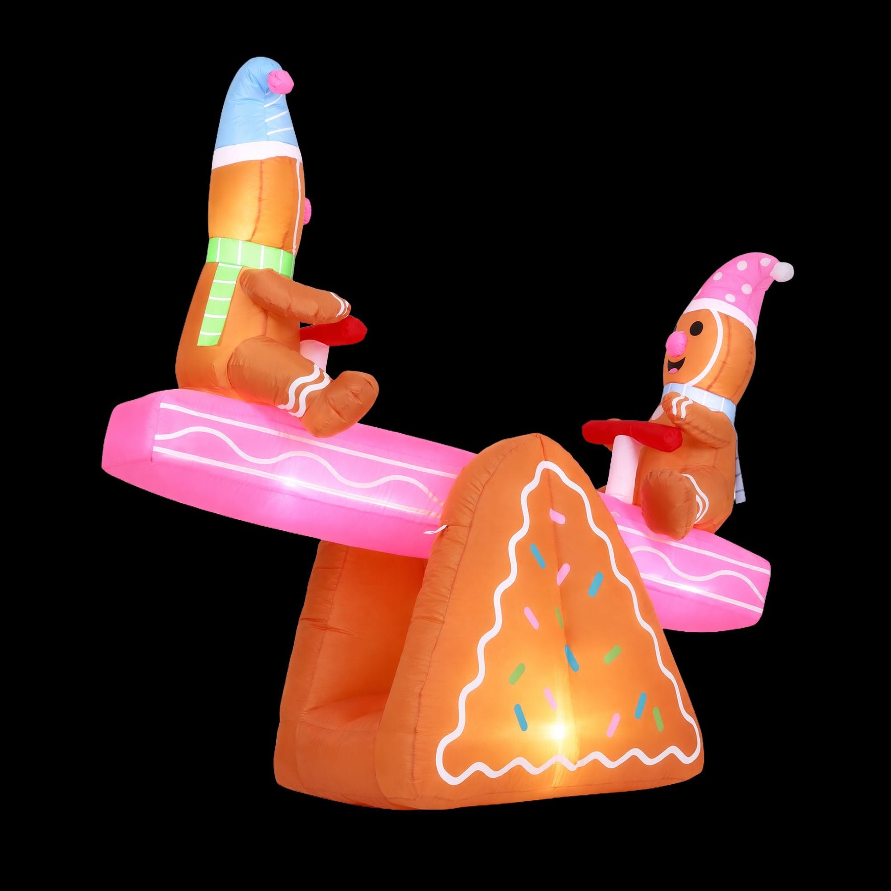 Jingle Jollys Christmas Inflatable Seesaw 1.8M Height LED Outdoor Decorations Illuminated - SportZone.co.nz