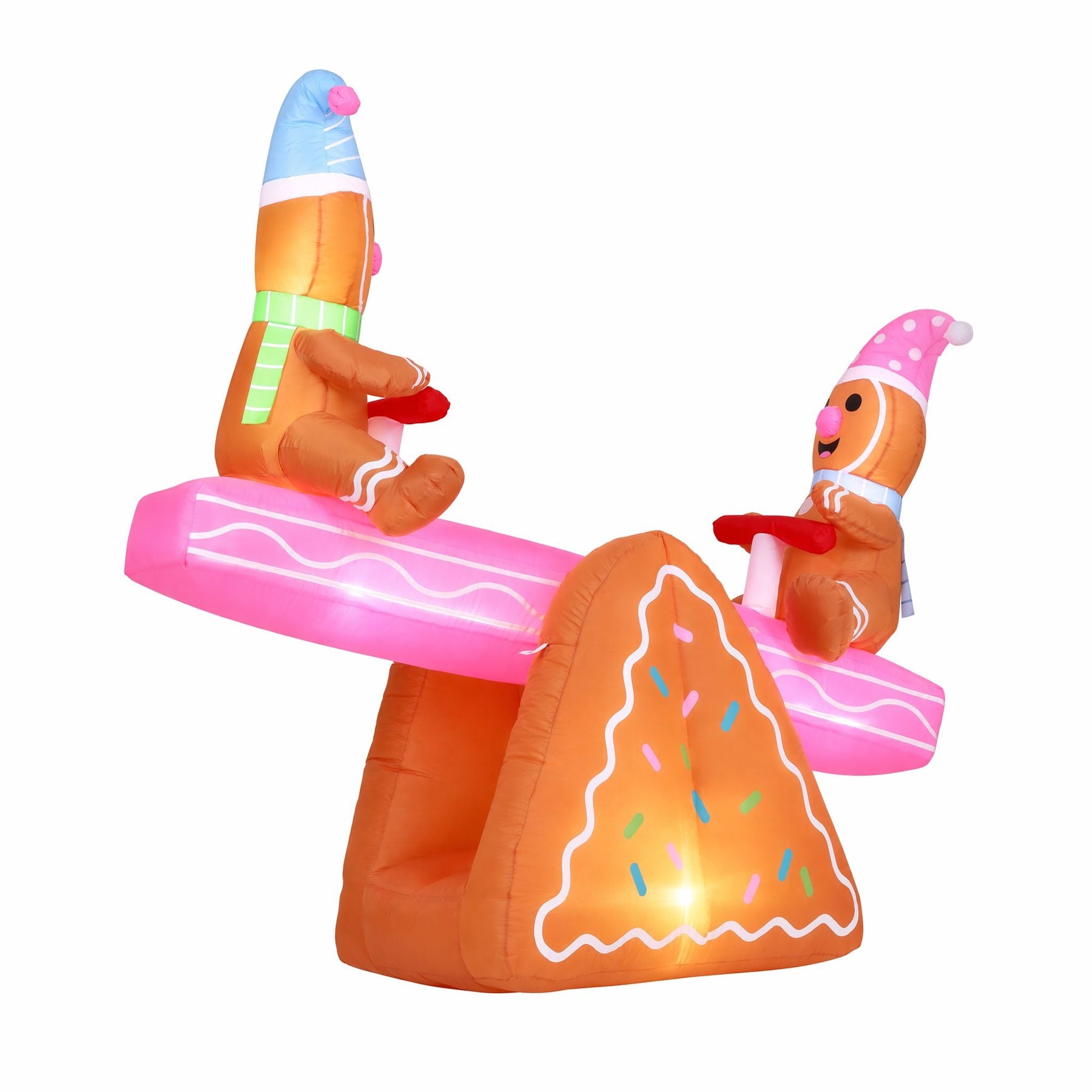 Jingle Jollys Christmas Inflatable Seesaw 1.8M Height LED Outdoor Decorations Illuminated - SportZone.co.nz