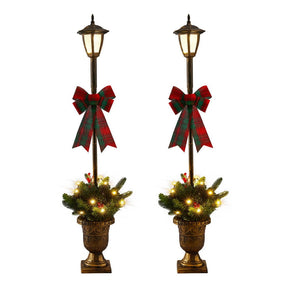 Jingle Jollys Christmas Lights 125cm Lamp Post 50 LED Fairy Light Decorations - SportZone.co.nz