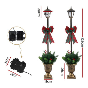 Jingle Jollys Christmas Lights 125cm Lamp Post 50 LED Fairy Light Decorations - SportZone.co.nz