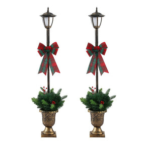 Jingle Jollys Christmas Lights 125cm Lamp Post 50 LED Fairy Light Decorations - SportZone.co.nz