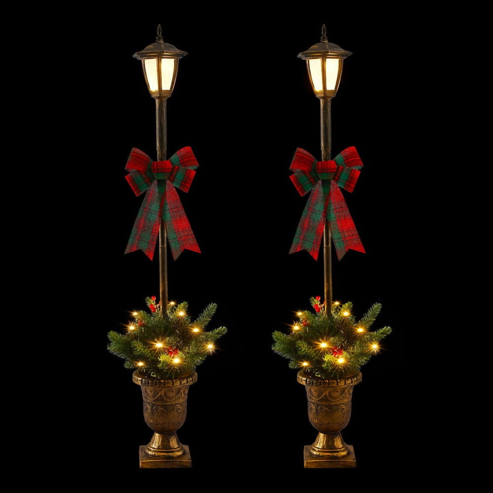 Jingle Jollys Christmas Lights 125cm Lamp Post 50 LED Fairy Light Decorations - SportZone.co.nz