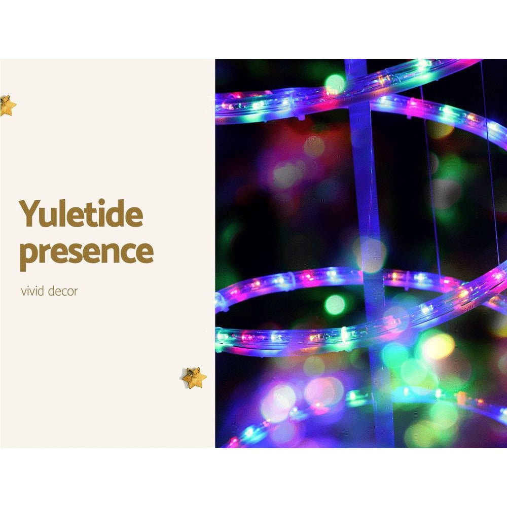 Jingle Jollys Christmas Lights 188cm Tree 288 LED Decorations - SportZone.co.nz