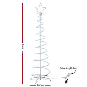 Jingle Jollys Christmas Lights 188cm Tree 288 LED Decorations - SportZone.co.nz
