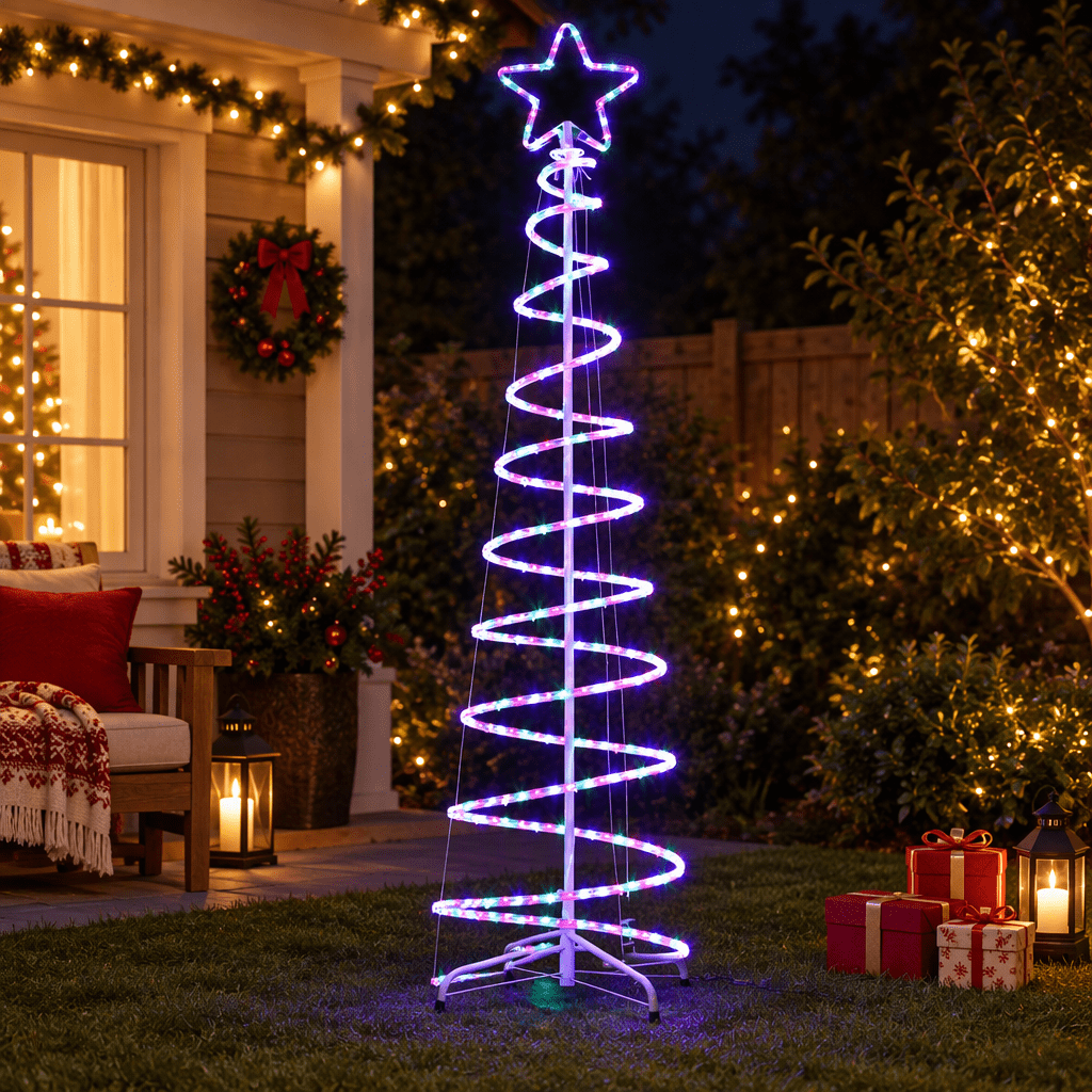 Jingle Jollys Christmas Lights 188cm Tree 288 LED Decorations - SportZone.co.nz