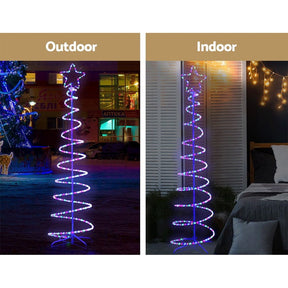 Jingle Jollys Christmas Lights 188cm Tree 288 LED Decorations - SportZone.co.nz