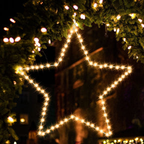 Jingle Jollys Christmas Lights 50cm Star 70 LED Xmas Decorations - SportZone.co.nz