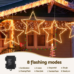 Jingle Jollys Christmas Lights 50cm Star 70 LED Xmas Decorations - SportZone.co.nz