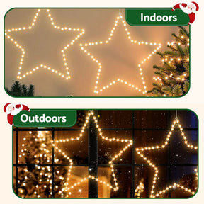 Jingle Jollys Christmas Lights 50cm Star 70 LED Xmas Decorations - SportZone.co.nz