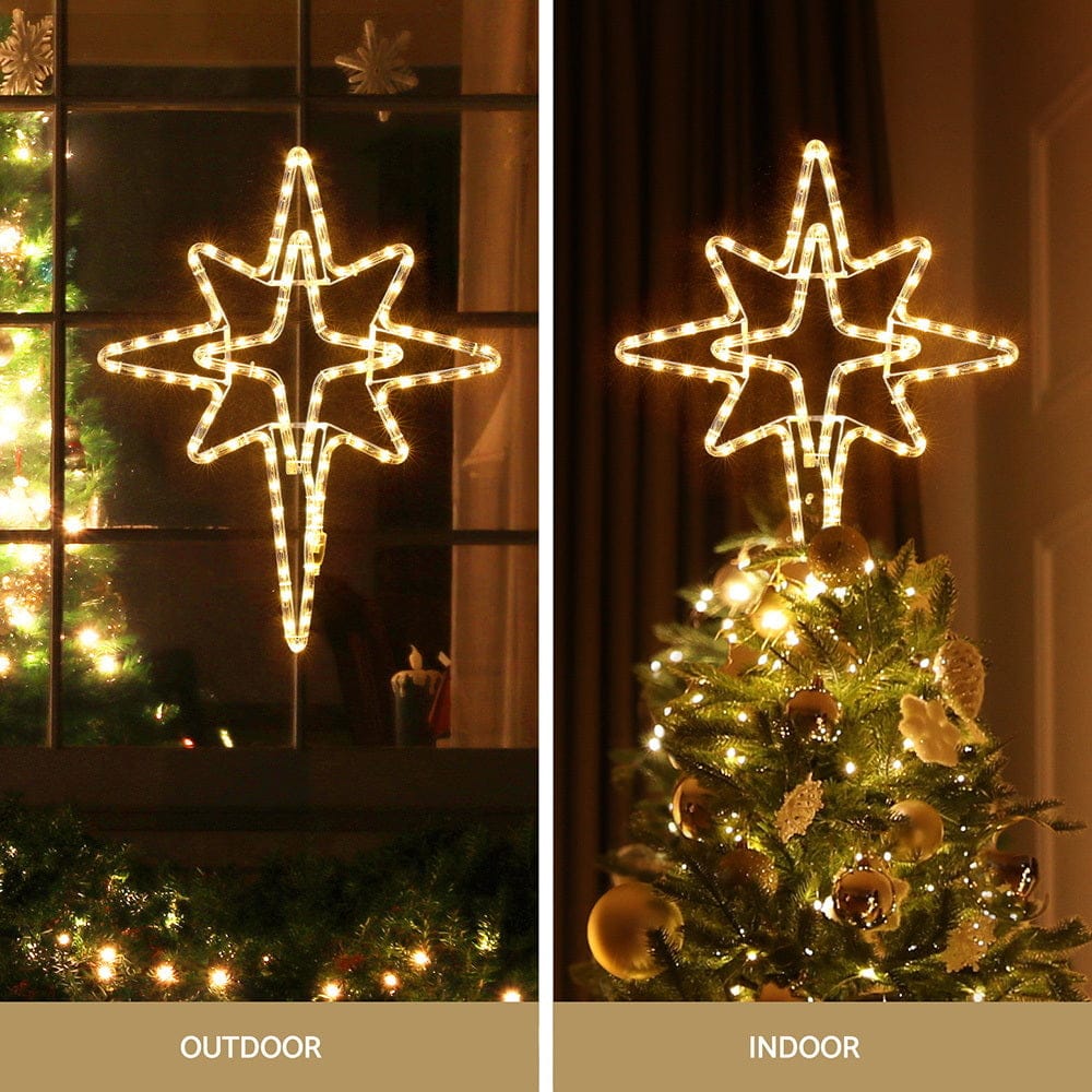 Jingle Jollys Christmas Lights 57cm Bethlehem Star 90 LED Xmas Decorations Motif - SportZone.co.nz